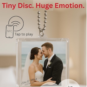 Personalized Photos, Music Lovers Keychain, Custom Mini Album CD Keychain with Photos & Spotify Song gifts Custom NFC Mini Album CD Keychain