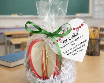 Personalized Teacher Apple Shape Post -it Notes Custom Name Tag Sticky Notes Gift For Teacher End Of The School Year Teacher Appreciation