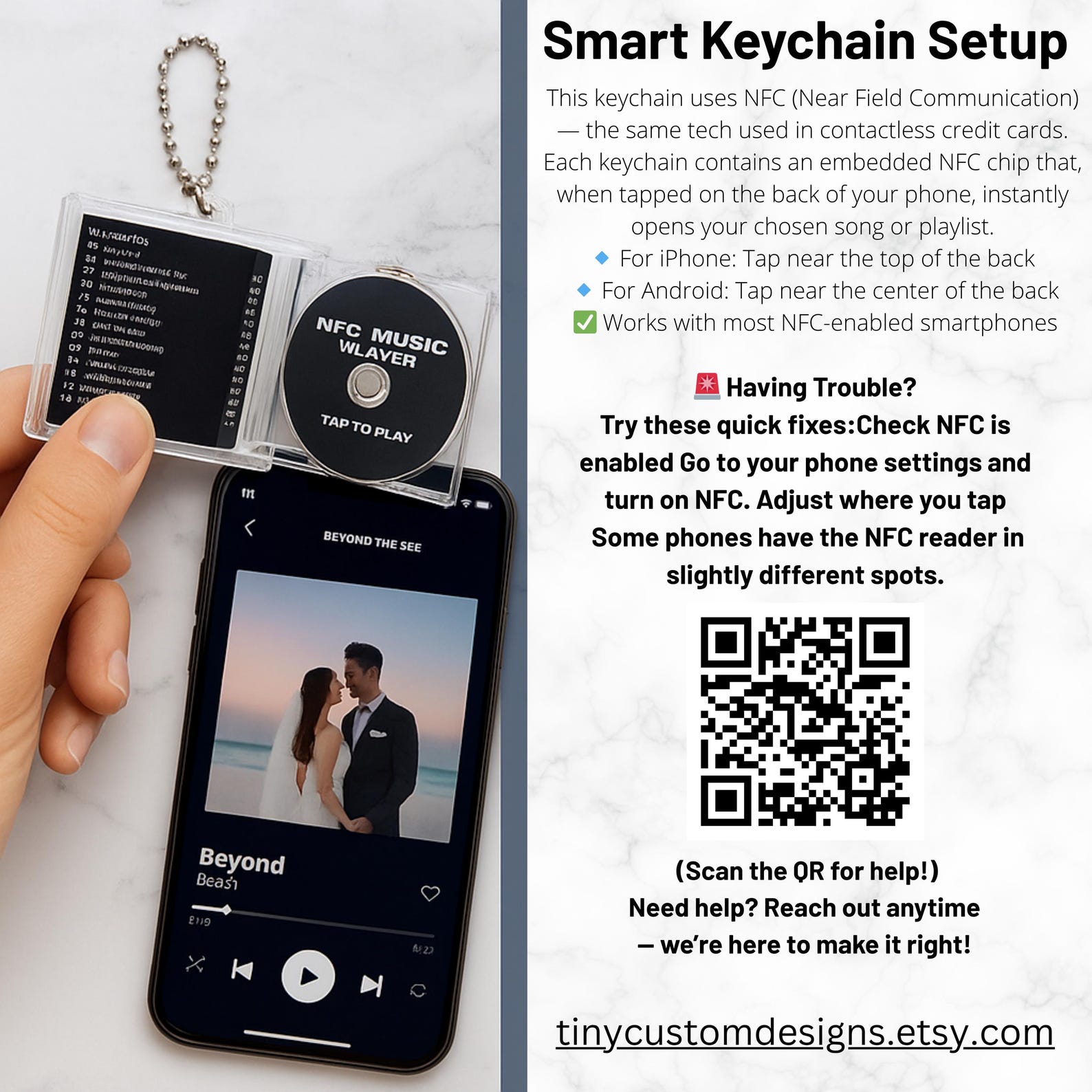 Custom Mini Album CD Keychain With NFC – Play Your Favorite Music ...