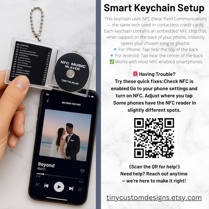 Custom Mini Album CD Keychain With NFC – Play Your Favorite Music ...