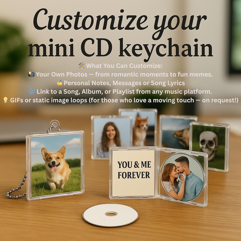 Custom Mini Album CD Keychain With NFC – Play Your Favorite Music ...