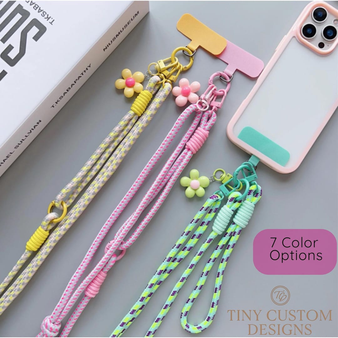 Crossbody Phone Lanyard Strap With Connector, Handmade Phone Lanyard ...