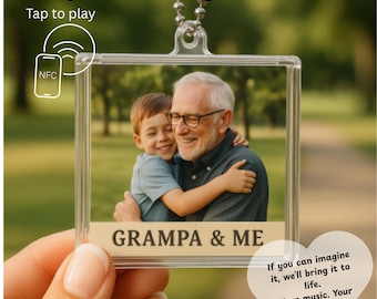 Custom Mini Album CD Keychain with NFC – Play Your Favorite Music Instantly – Personalized Music Gift For Mom, Music Lover Keychain CD Album