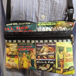 Pulp Fiction themed Medium Traveler with adjustable strap.    Free Shipping