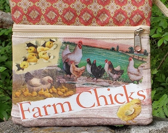Farm Chick Themed Travel/Casino Purse.  Free Shipping