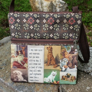 Dog Themed Travel Purse Free Shipping image 1