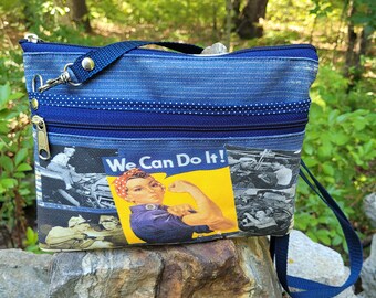 Nevertheless She Persisted Medium Wallet with adjustable, detachable strap. Six outside pockets.  Free Shipping
