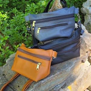 Leather Body/Fanny Pack.  Detachable, Adjustable Leather Strap.  Reclaimed Leather. FREE SHIPPING.
