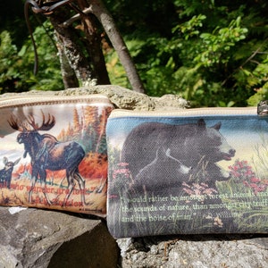 Bear and Moose Bag, Emergency Sewing Kit, Medications Bag, Sm. makeup bag, Travel Toothbrush/paste.  Endless Options!  -- Free Shipping