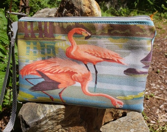 Flamingo Wristlet  - Free Shipping
