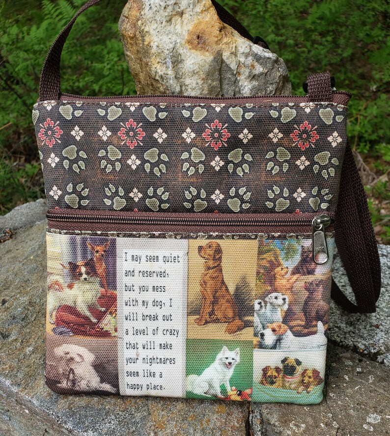 Dog Themed Travel Purse Free Shipping image 1