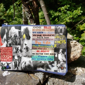 Dog Themed Coin Bag, Emergency Sewing Kit, Medications Bag, Sm. makeup bag, Travel Toothbrush/paste.  Endless Options!  -- Free Shipping