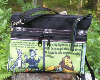 Vintage Wizard of OZ Medium Wallet with adjustable, detachable strap. 5 Exterior Pockets. Free Shipping.