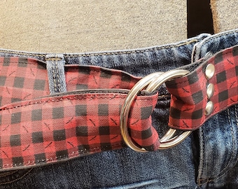 Hunters Plaid Belt -- Free Shipping.