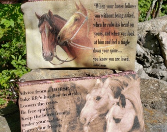 Horse themed wristlet - Free Shipping