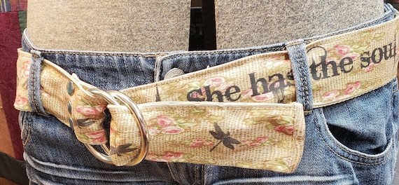 Gypsy Soul Fabric Belt - Handmade Polypro Webbing Belt. Free  display picture 2