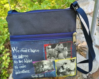 Dogs and Cats Cuddling Travel Purse -  Free Shipping