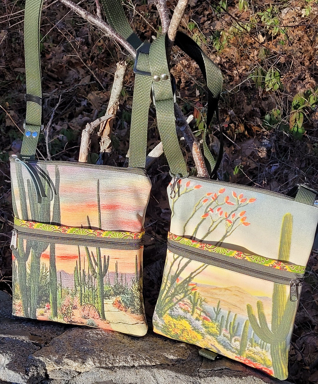 Cactus Ropes Backpack Vintage Desert Cactus Crossbody/backpack. Can Convert to a Backpack . 4 ...