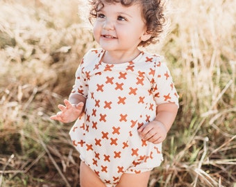 fall bubble romper // Organic baby playsuit // baby bodysuit // baby clothing // organic baby clothes / fall baby romper / baby girl clothes