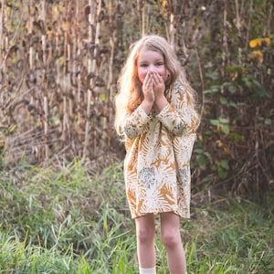 girls tiger dress // organic tunic dress // girls oversize dress // kids clothing // organic toddler dress // baby clothes