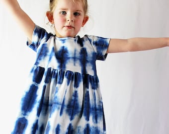 Shibori girls dress // organic baby dress // toddler dress // organic baby clothes // modern baby clothes // party dress // summer baby gift