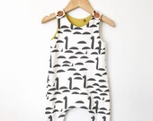 baby romper organic toddler romper baby romper in nessie print button shoulder romper baby clothes organic baby clothes