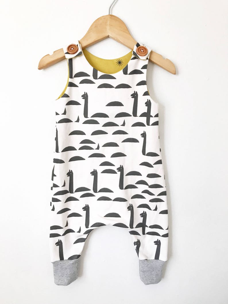Baby romper // organic toddler romper / baby romper in nessie Etsy