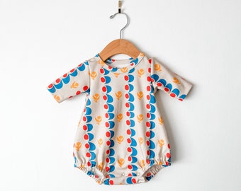 Baby bubble romper READY TO SHIP /  girl clothes / Organic baby onesie /  baby bodysuit  / playsuit / organic kids clothes / fall baby