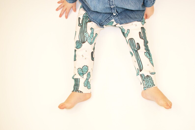 baby clothes // organic cactus leggings // baby leggings // baby pants // toddler pants / kids clothes / baby clothing / boys pants / 