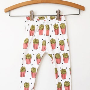 pantalons pour frites // leggings bio pour filles // leggings pour bébés // pantalons pour filles // cadeau pour bébé // leggings pour tout-petits // vêtement pour bébé image 2