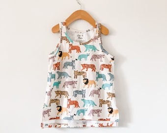 Organic tank top // tiger baby clothes // boys clothes // girls clothing // organic baby shirt // kids clothes// summer clothes for baby