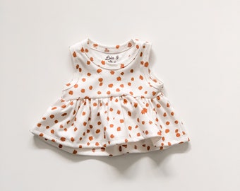 Spot peplum tank// organic baby shirt // toddler clothes // baby clothing // girls clothing // peplum top // summer clothes