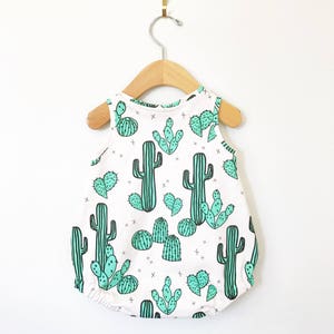 Cactus baby romper // Organic baby clothes // baby boy clothing // baby playsuit // baby girl clothes // bubble romper / summer baby clothes image 3