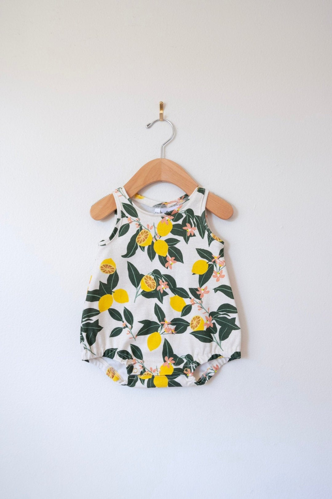 Lemon Baby Romper // Organic Baby Clothes // Baby Girl Clothes / Baby ...