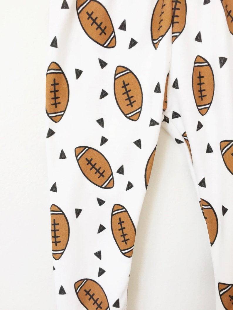 Football Baby Leggings // Organic Baby Pants // Baby Clothes Etsy