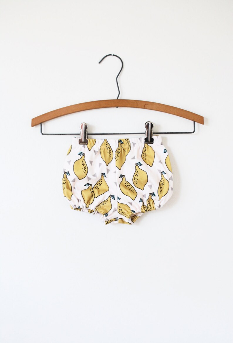 Lemon Baby Bloomers // Organic Baby Clothes // Baby Shorts // - Etsy