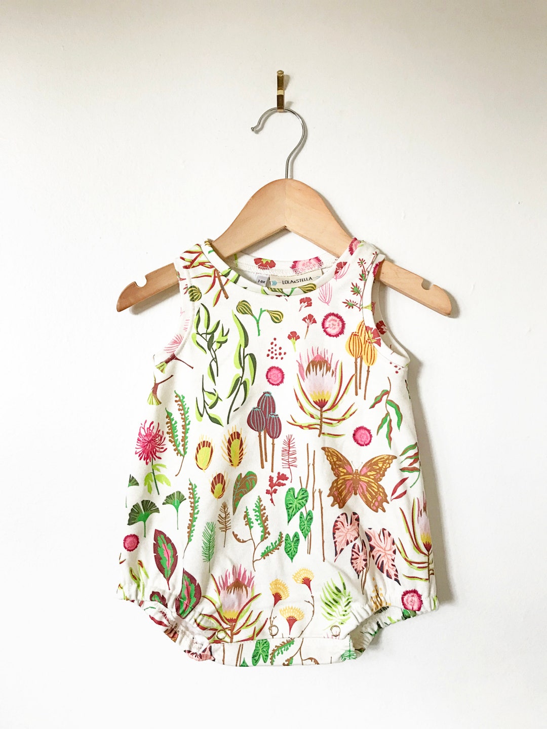 Floral Baby Romper // Organic Baby Clothes // Baby Girl Clothes / Baby ...