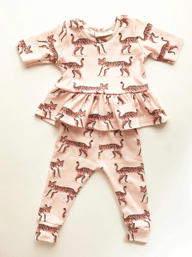 Tiger Baby Leggings // Organic Baby Clothes // Toddler Clothes Etsy