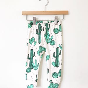 baby clothes // organic cactus leggings // baby leggings // baby pants // toddler pants / kids clothes / baby clothing / boys pants / image 2
