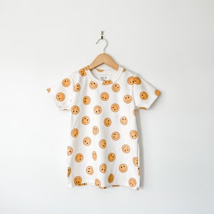 Organic Kids T-Shirt: Smiley Face Graphic Tee
