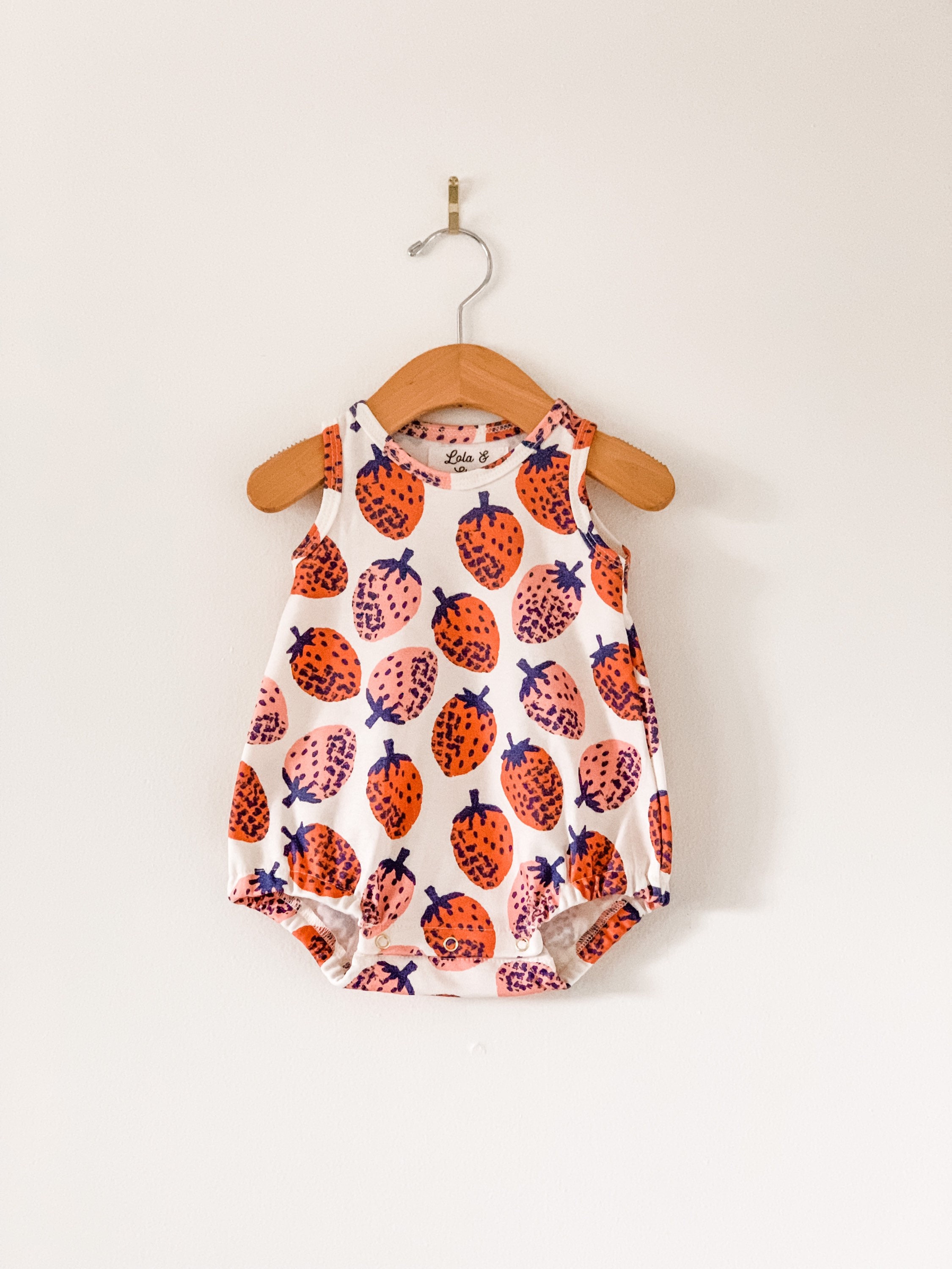 Strawberry Baby Romper // Organic Baby Clothes // Baby - Etsy