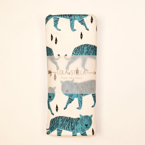 Organic Baby Blanket in Cactus Print Organic Crib Blanket Etsy