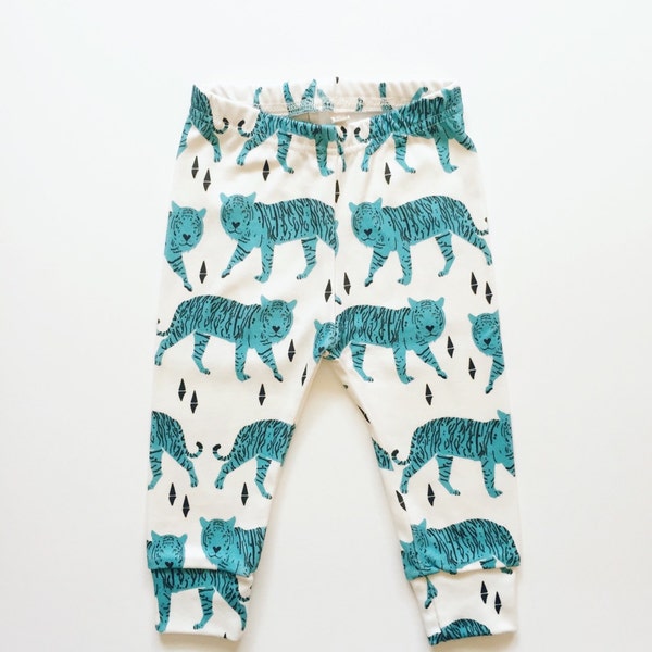 tiger baby clothes // organic baby leggings // toddler clothes // kids pants // tiger leggings // baby boy clothing // baby girl clothes