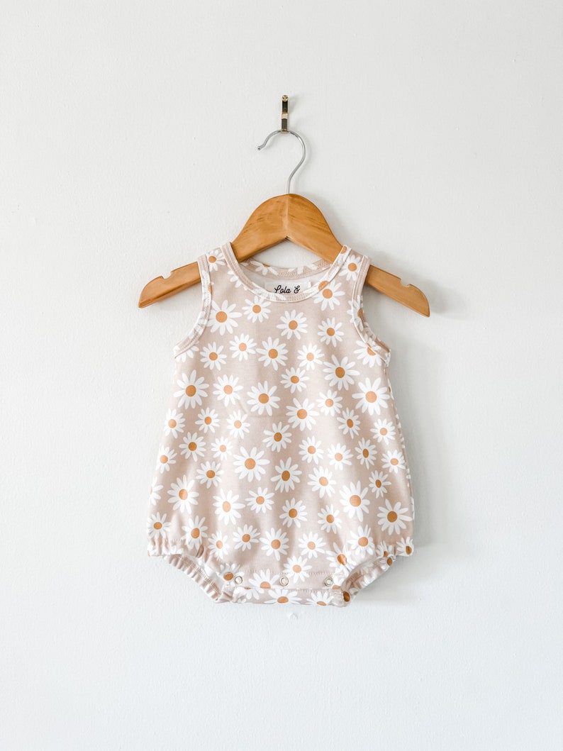 Daisy Baby Romper // Organic Baby Clothes // Baby Clothing / - Etsy