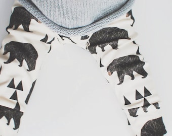 Organic Baby Leggings: Bear Print Cotton Pants