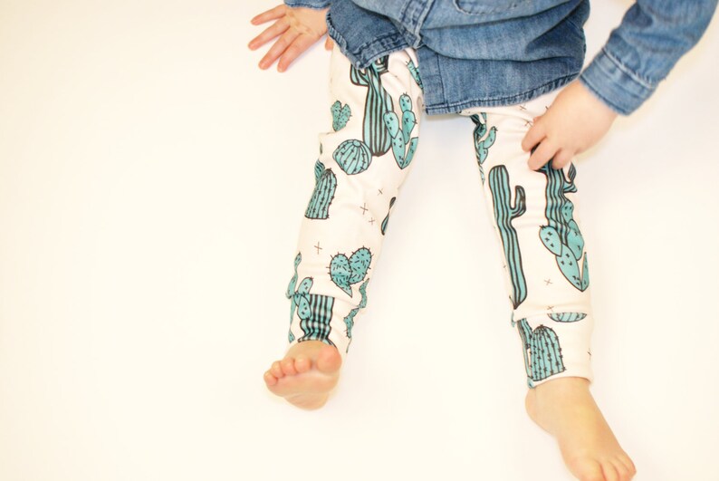 baby clothes // organic cactus leggings // baby leggings // baby pants // toddler pants / kids clothes / baby clothing / boys pants / image 3