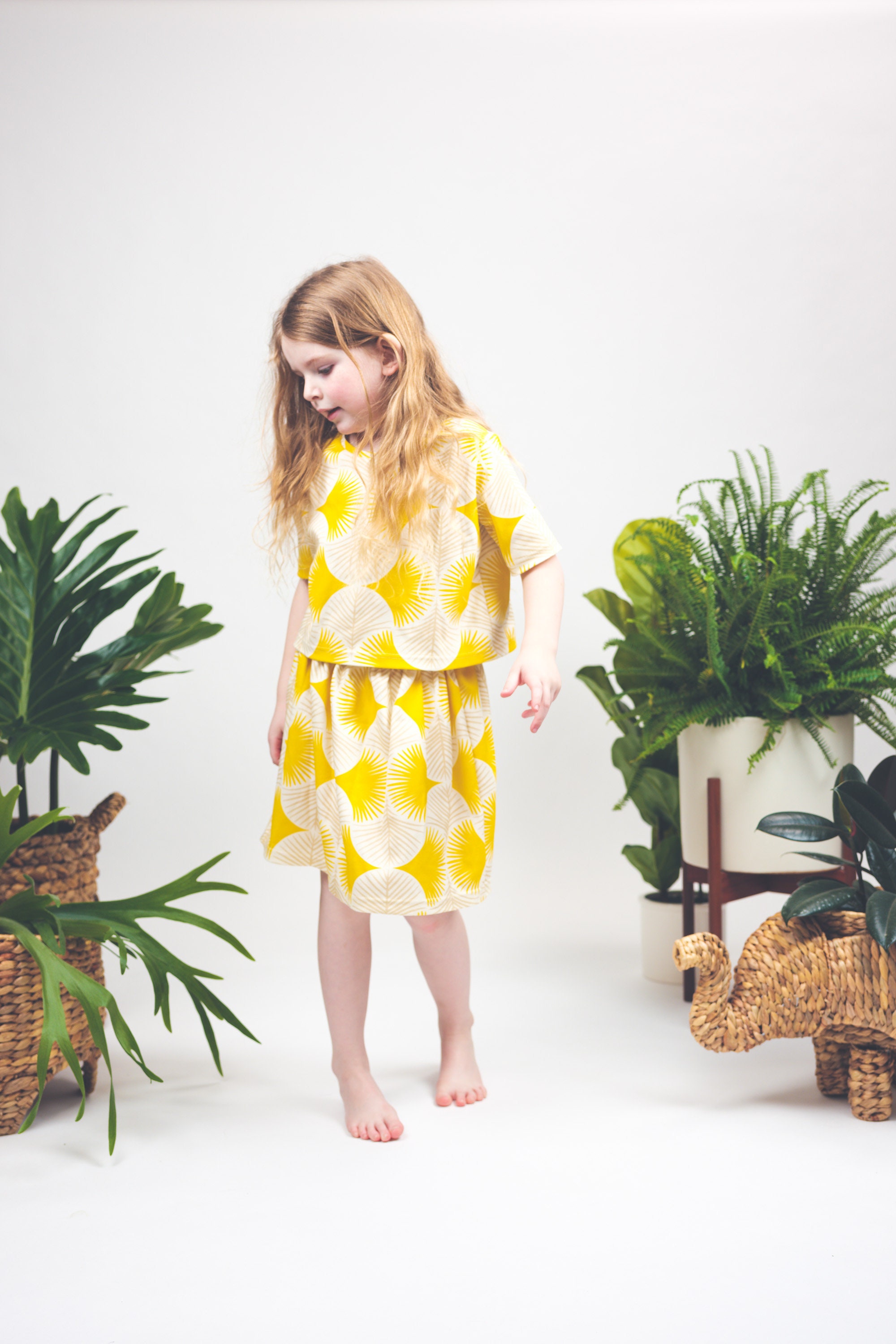 Organic palm print skirt // girls skirt // toddler clothes // | Etsy