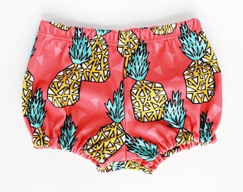 Bloomers per bambini all'ananas // pantaloncini organici // pantaloncini a bolle per bambini // vestiti per bambini // abbigliamento per bambina // vestiti estivi per bambini