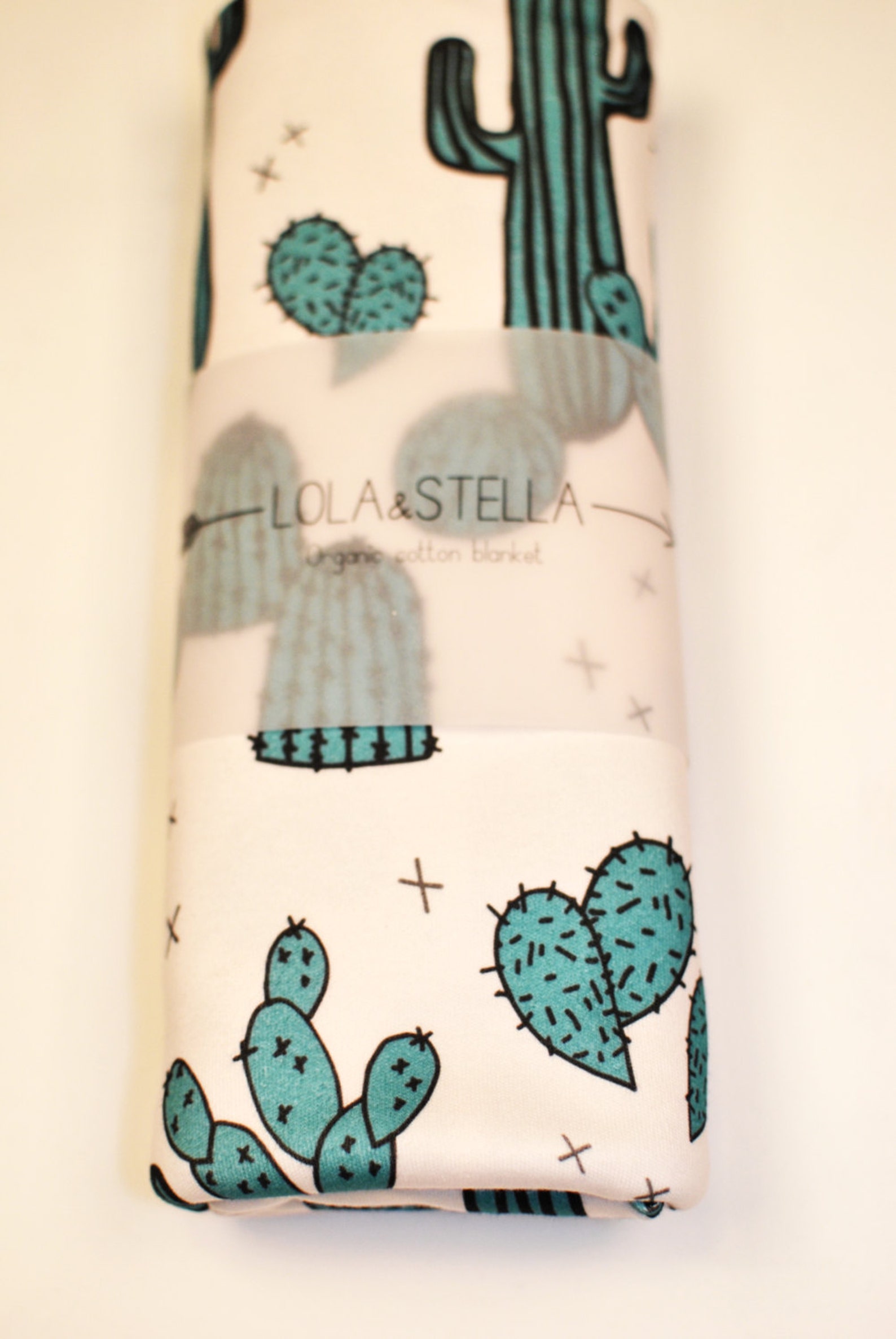 Organic Baby Blanket in Cactus Print Organic Crib Blanket Etsy