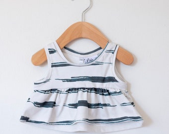 Girls peplum tank // organic baby clothes // organic tank top // baby girls clothing // toddler clothes // summer baby clothing